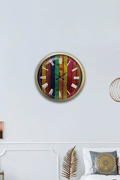 Kasva Concept ساعة حائط عالمية معدنية عتيقة مقاس 40 سم