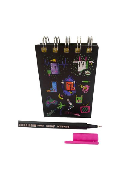 Dudo Baby Small Size Notepad with Figures - Thin Tip Pen