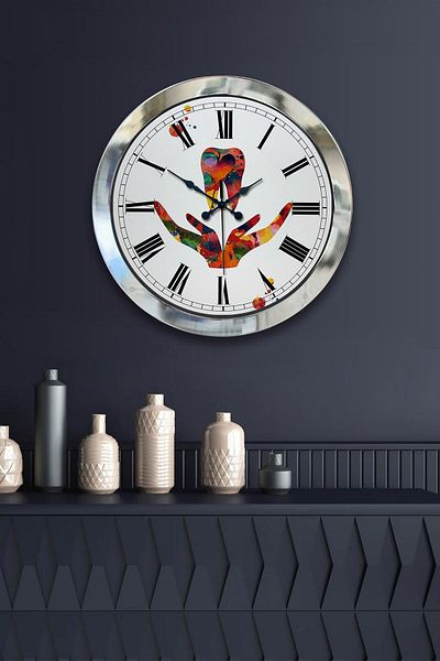Kasva Concept Gift 36 cm Chrome Metal Tooth Wall Clock