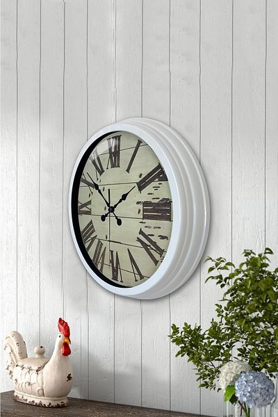 Kasva Concept Gift 40 cm White Metal Classic Wall Clock
