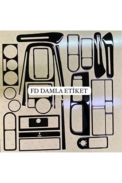 FD Damla Etiket فولكس فاجن جولف 4 - طقم طلاء الماهوجني باللون الأسود البيانو