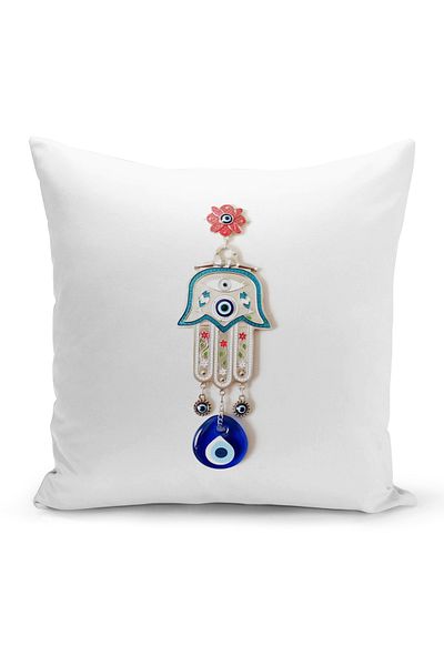 Bertille Home Husă de pernă Seria Evil Eye imprimată digital pe două fețe (Husă de pernă pentru ochi Evil)