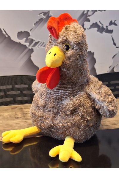 Halley Peluş Oyuncak Büyük Çilli Horoz  Sarı 40 Cm