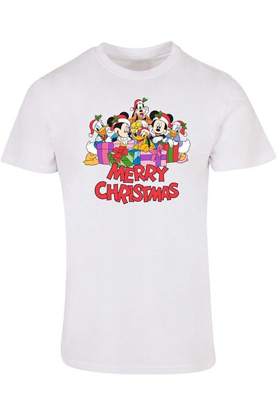 ABSOLUTE CULT Herren Mickey Mouse And Friends - Weihnachts-Basic-T-Shirt