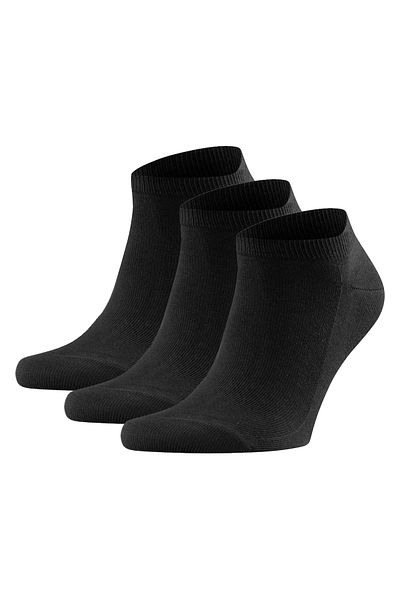 FALKE Herren Socken 3er Pack – Familien-Sneaker, rutschfestes System, Baumwollmischung, Uni