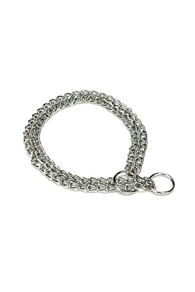 Doggie Duble Zincir Eğitim Tasması 2,5x35-40cm Chrome Plated