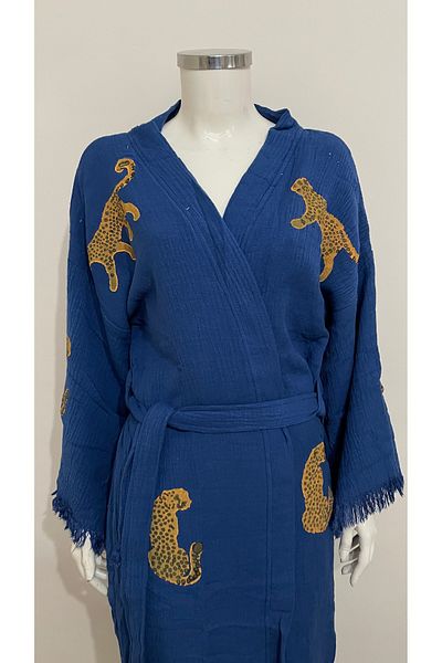 ŞIK STİL Natural Cotton Kimono Caftan Bathrobe -920