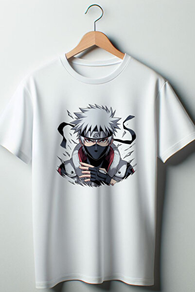 Vordevia Bela Oversize kroj uniseks T-shirt - Kakashi Hatake Štampano , okrug...