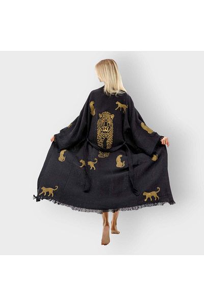 ŞIK STİL Natural Cotton Kimono Caftan Bathrobe -920
