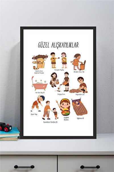 Cadran Çocuk Odası Tasarımlı Çerçeve Görünümlü Mdf Tablo