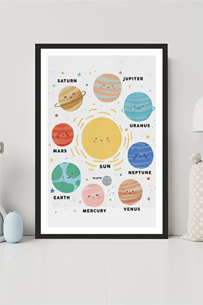 Cadran Çocuk Odası Tasarımlı Çerçeve Görünümlü Mdf Tablo