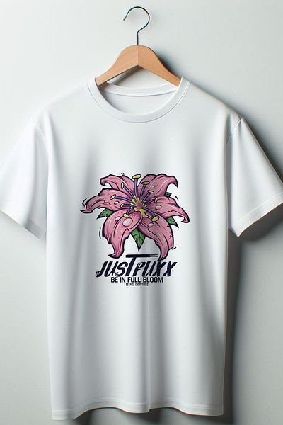 Vordevia Tricou alb oversize unisex cu imprimeu Just Fuxx - decolteu