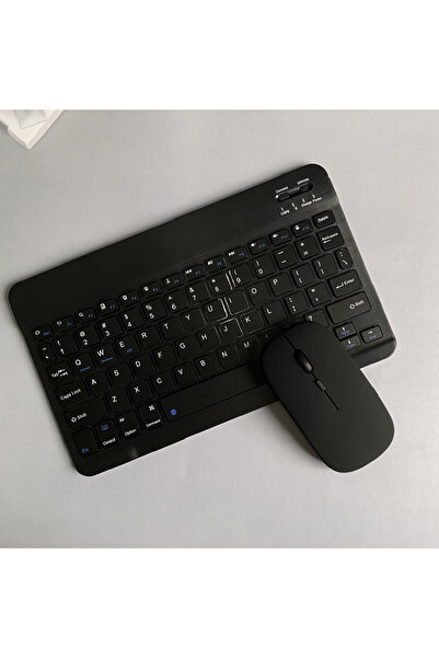 Genel Markalar Tüm Cihazlara Uyumlu Akıllı Taşınabilir Şarj Edilebilir Kablosuz Bluetooth Klavye ve Mause Seti