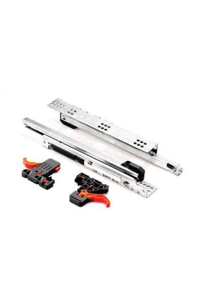 SAMET Smart Frenli Tam Çift Açılır Çekmece Rayı 35 - 40 - 45 - 50 CM