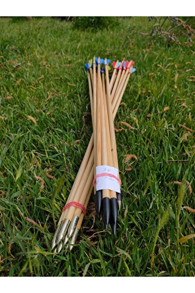 Okçuoğluşaft Geleneksel Ok 3 Inch Tüylü Antrenman Okları Okçuluk Sporu Malzemeleri Ekipmanları Oklar Oku 5/16