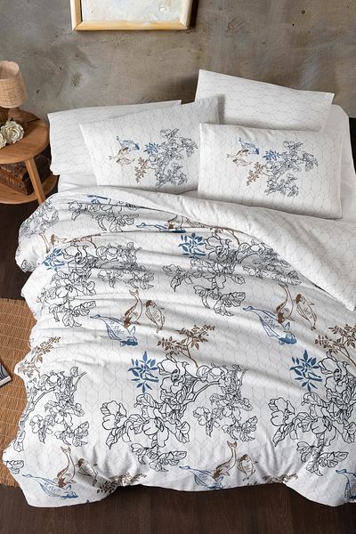 Mürdüm Home Odori 100% Cotton - Double Duvet Cover Set