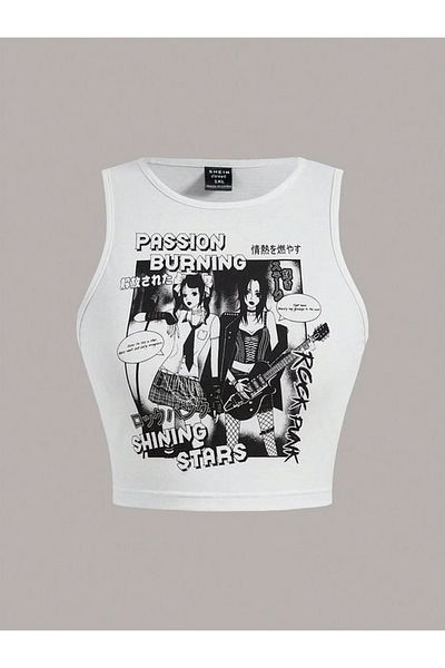 Gofeel Harajuku Women'S Plus Detail Crop Top