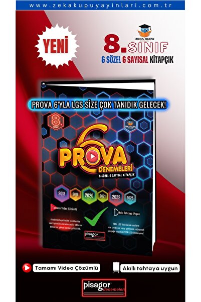 Zeka Küpü Yayınları Zekaküpü Yayınları Pisagor 6 lı Prova Denemeleri