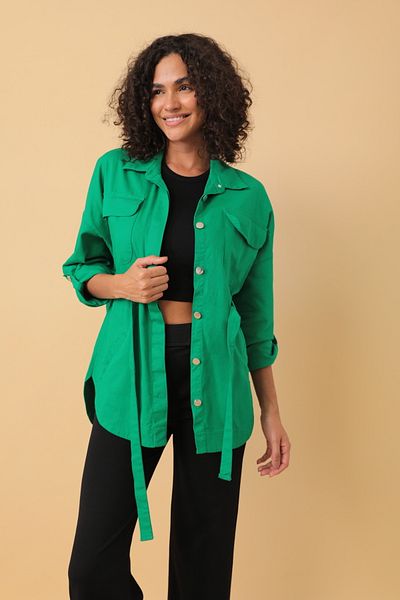 Asist Women's Waist Tie Belt Detailed Women's Jacket - 0259