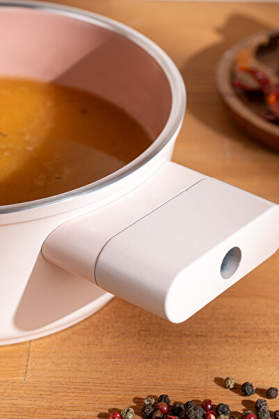 Emsan Swiss Crystal Derin Tencere- Pembe 16 cm