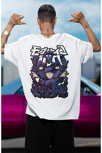 Fuddy Moda Μπλουζάκι Anime Mob Psycho 100 EX2 Unisex Oversize - Εκτύπωση στην πλάτη