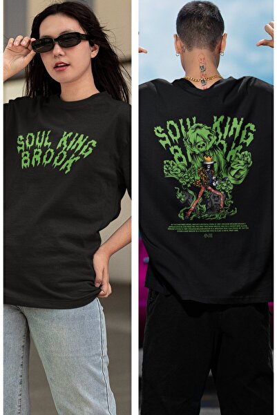 Fuddy Moda One Piece Soul King Brook T-shirt Unisex Oversize - Μπλουζάκι Anime με στάμπα στην πλάτη