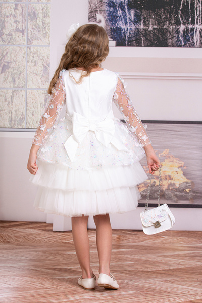 SÜSLÜ PİNK KİDS KIZ ÇOCUK DANTELLİ ELBİSE