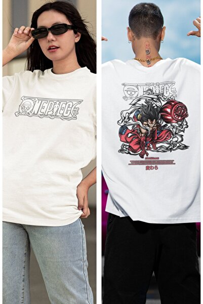 Fuddy Moda Оверсайз одноколірна футболка Luffy Snakeman з принтом на спині, у...