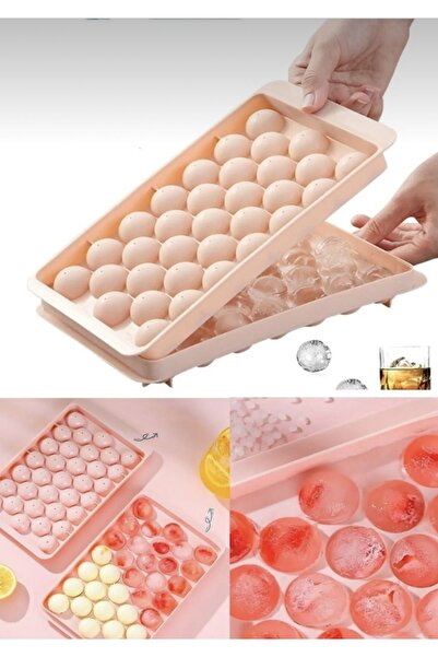 HB LİFE Küre Buz Kalıbı Kapaklı 33 Hazneli Yuvarlak Buz Kalıbı Kokteyl Sunum ...