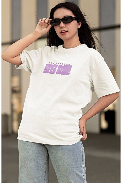 Fuddy Moda Oversize One Piece Boa Hancock Back Printed T-shirt, Unisex Anime Printed T-shirt