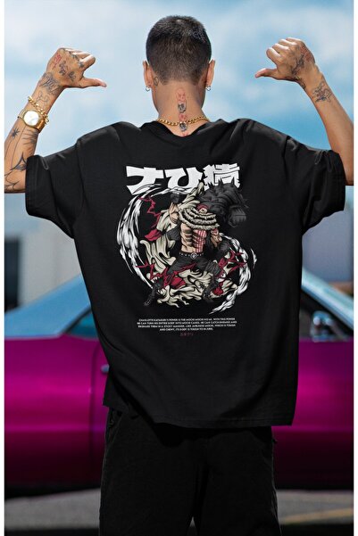 Fuddy Moda Oversize One Piece Katakuri Back Printed T-shirt, Unisex Anime Printed T-shirt