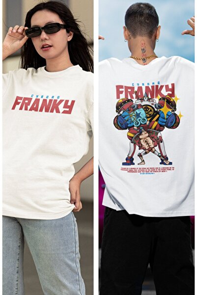 Fuddy Moda Оверсайз одноколірна футболка з принтом на спині Franky, унісекс ф...