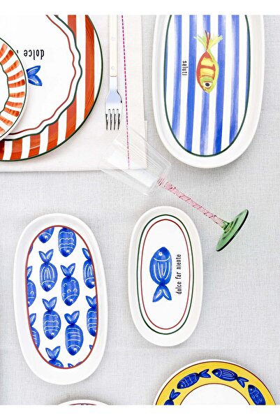 The Mia Set of 2 26 cm Fish Oval Serving