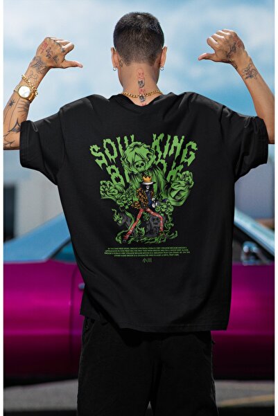 Fuddy Moda One Piece Soul King Brook T-shirt Unisex Oversize - Μπλουζάκι Anime με στάμπα στην πλάτη