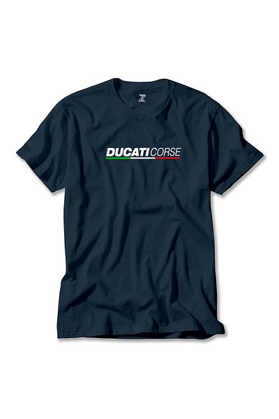 Z zepplin Μπλουζάκι Ducati Corse Text Navy Blue