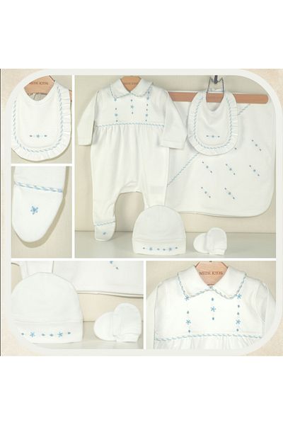 Mede Kids White-Yellow Star Way Set of 5 - 0-3 Months