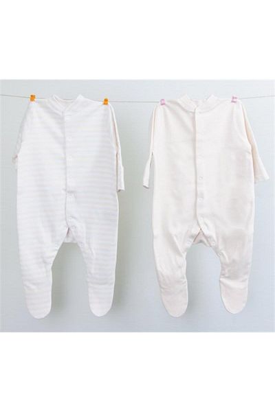 Mede Kids Medekids Footed Jumpsuit 2-Pack Salmon 0-3 Months