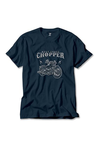 Z zepplin West Coast Choppers Customs - Navy Blue T-shirt