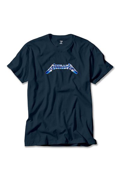 Z zepplin Μπλουζάκι με λογότυπο Metallica Blue Navy Blue