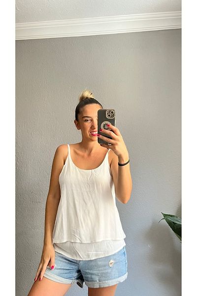 WNWGKN υφαντή μπλούζα με τιράντες