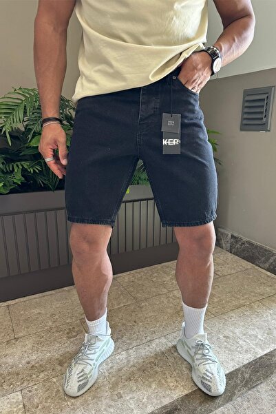 MADZEYMODA Pantaloni scurți pentru bărbați, jeans antracit
