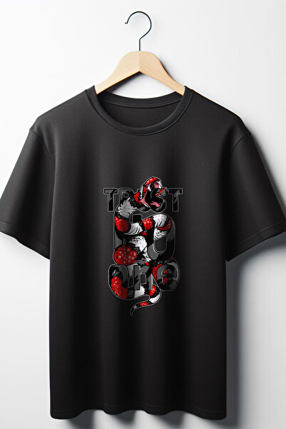 Vordevia Ne verujte nikome Štampano Oversize kroj široka unisex majica okrugl...