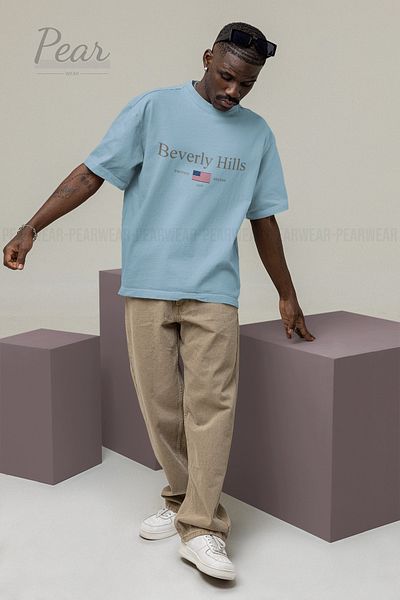 Pear Wear Μπλουζάκι με στάμπα Beverly Hills Unisex T-shirt Oversize