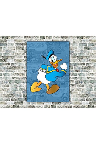 icase Ξύλινος πίνακας με σκηνικό από κόμικ του Ντόναλντ Ντακ