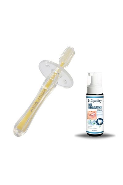 Jack And Jill Kids Silicone Toothbrush 1-3 Years + Gift Teeth Whitening Foam