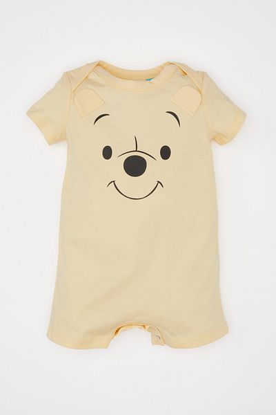 DeFacto Disney Winnie The Pooh Kurzarm-Strampler für Neugeborene (Jungen) aus gekämmter Baumwolle, C2748A524SM