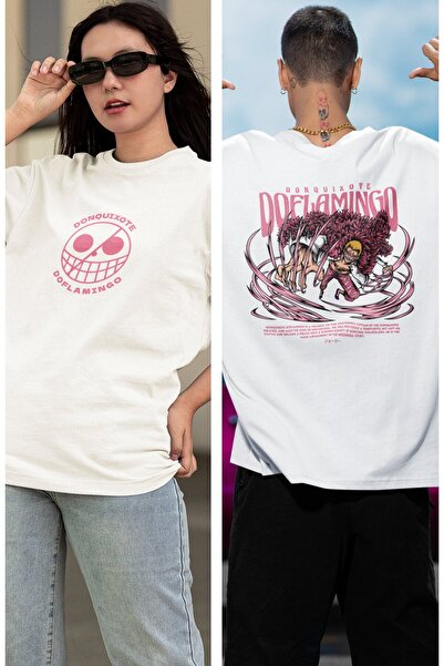 Fuddy Moda Μπλουζάκι Unisex One Piece Doflamingo Anime Printed Oversize