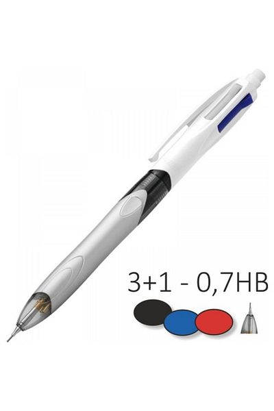 Bic BIC 4 Colors - 3+1 HB Ballpoint/Versat Multi-Functional Pencil