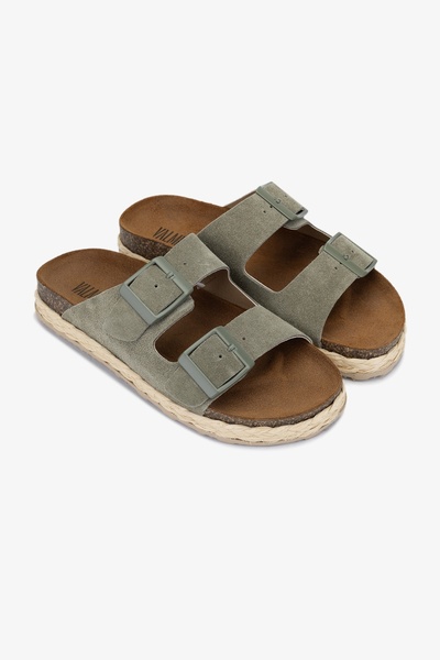 Valmenti Simba Menta - Women's Genuine Leather Slippers