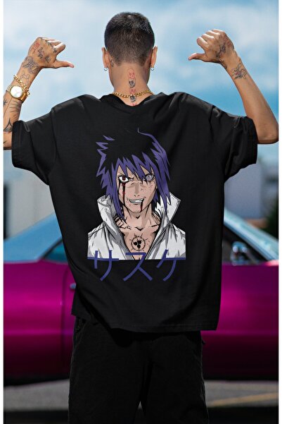 Fuddy Moda Μπλουζάκι Uchiha Sasuke Oversize - Unisex Anime Printed T-shirt